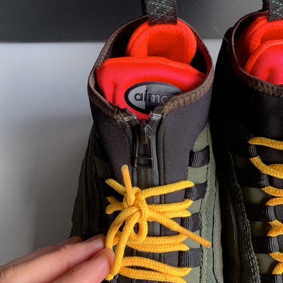 674 NIKE AIR MAX 95 SNEAKERBOOT DARK LODEN OLIVE GREEN Men’s Size 10 - Picture 6 of 13